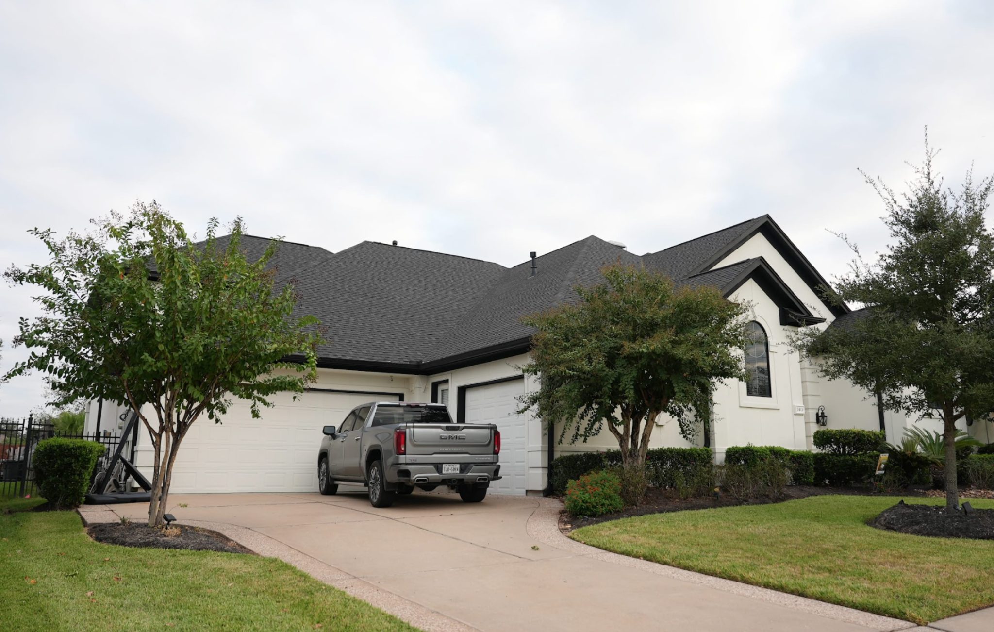 Roof, Gutters and Painting for Stucco Home in Sugar Land, Texas